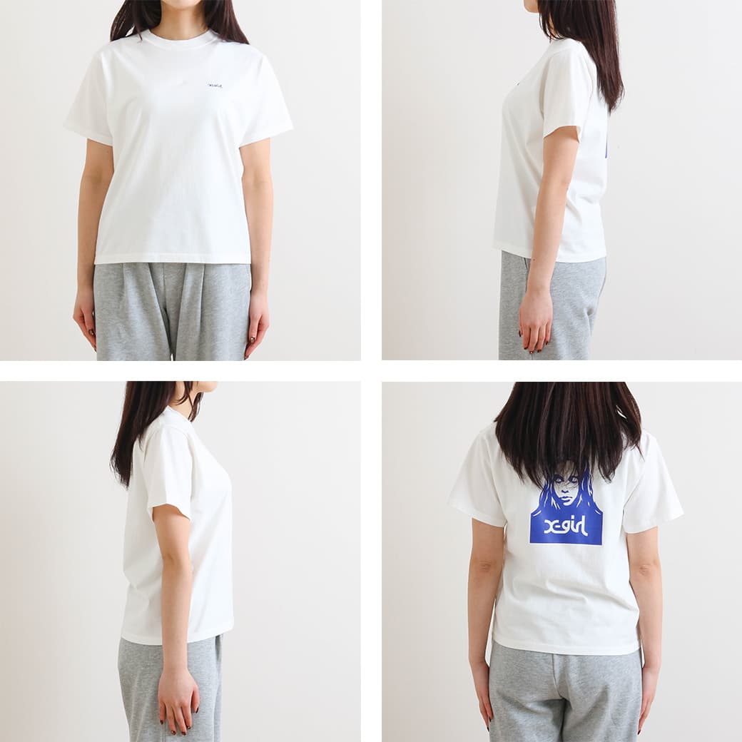X-girl エックスガール フェイス ショートスリーブ Tシャツ
