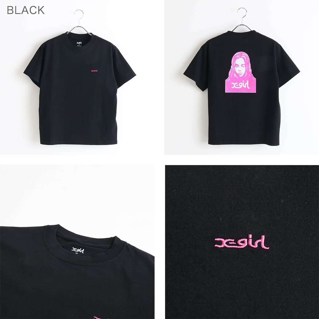X-girl エックスガール フェイス ショートスリーブ Tシャツ