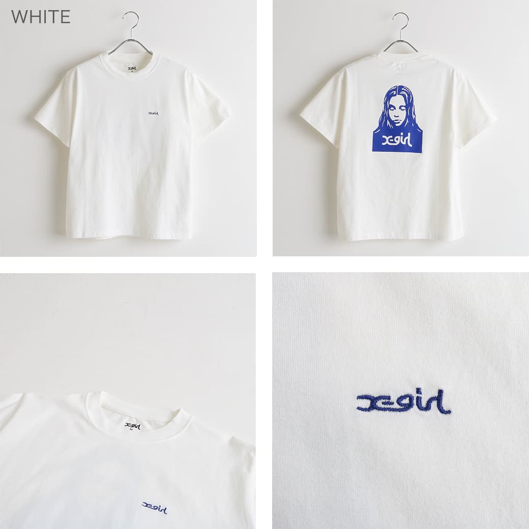X-girl エックスガール フェイス ショートスリーブ Tシャツ
