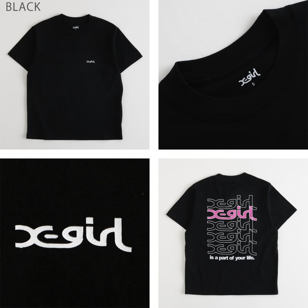 NUMBER GIRL Tシャツ 2枚セット M L 黒 X-girl エックスガール リピート ミルズ ロゴ ショートスリーブ