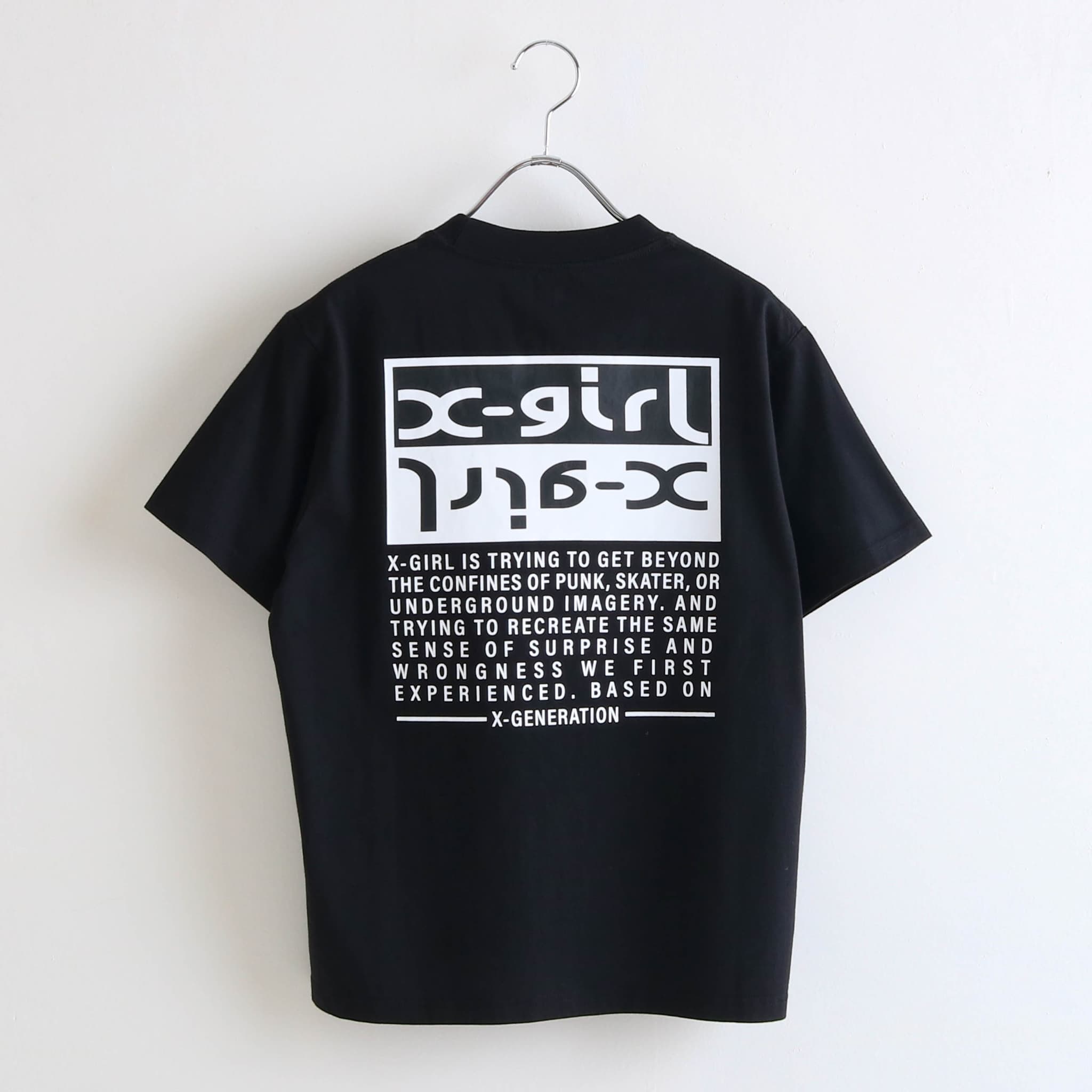 すぐ届く☆X-girl 半袖Tシャツ バイカラー ボックスロゴ すぐ届く☆X-girl 半袖Tシャツ バイカラー ボックスロゴ (X-girl