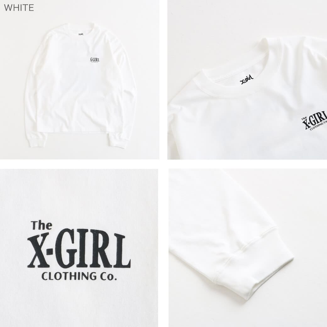 X-girl エックスガール オーナメント フェイス ロングスリーブ T