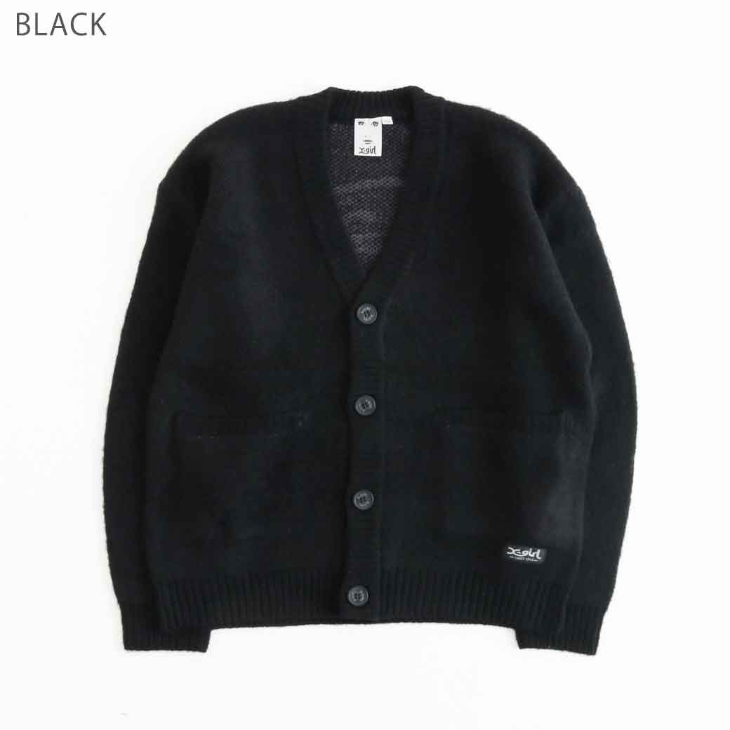 X-girl エックスガール フェイス ジャガードニットカーディガン｜BORN