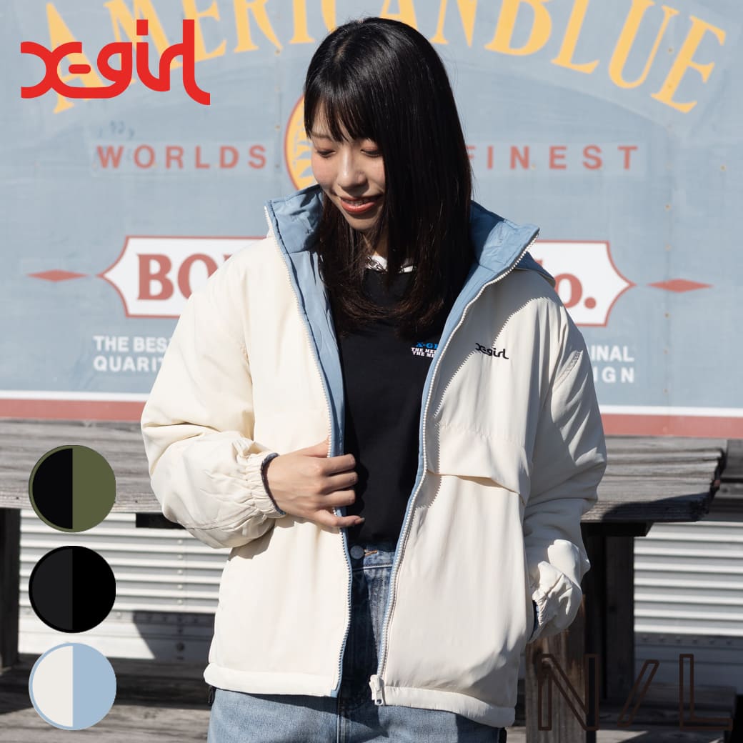 X-girl エックスガール フェイス パッチ リバーシブル