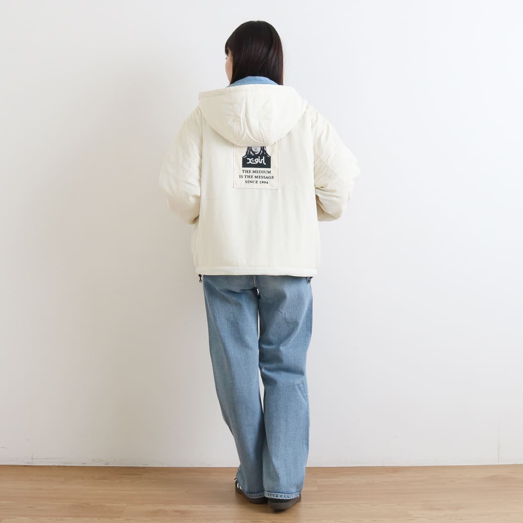 X-girl エックスガール フェイス パッチ リバーシブル