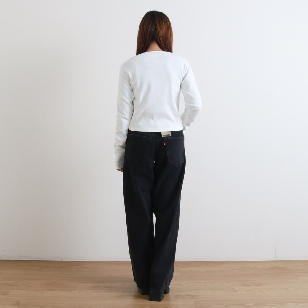 X-girl エックスガール バタフライフォームプリント ロングスリーブ