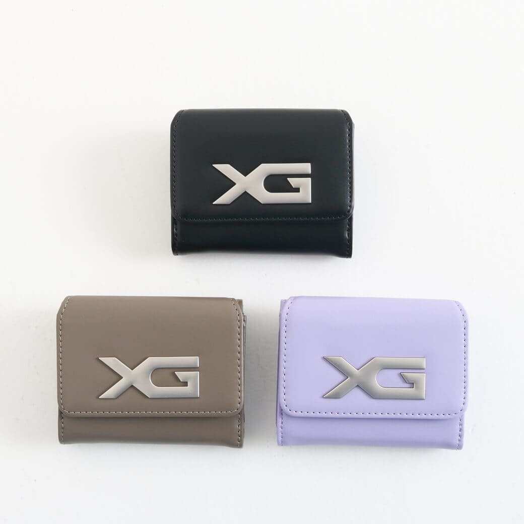 X-girl エックスガール XG エンブレム バックル フェイク レザー ミニ ウォレット