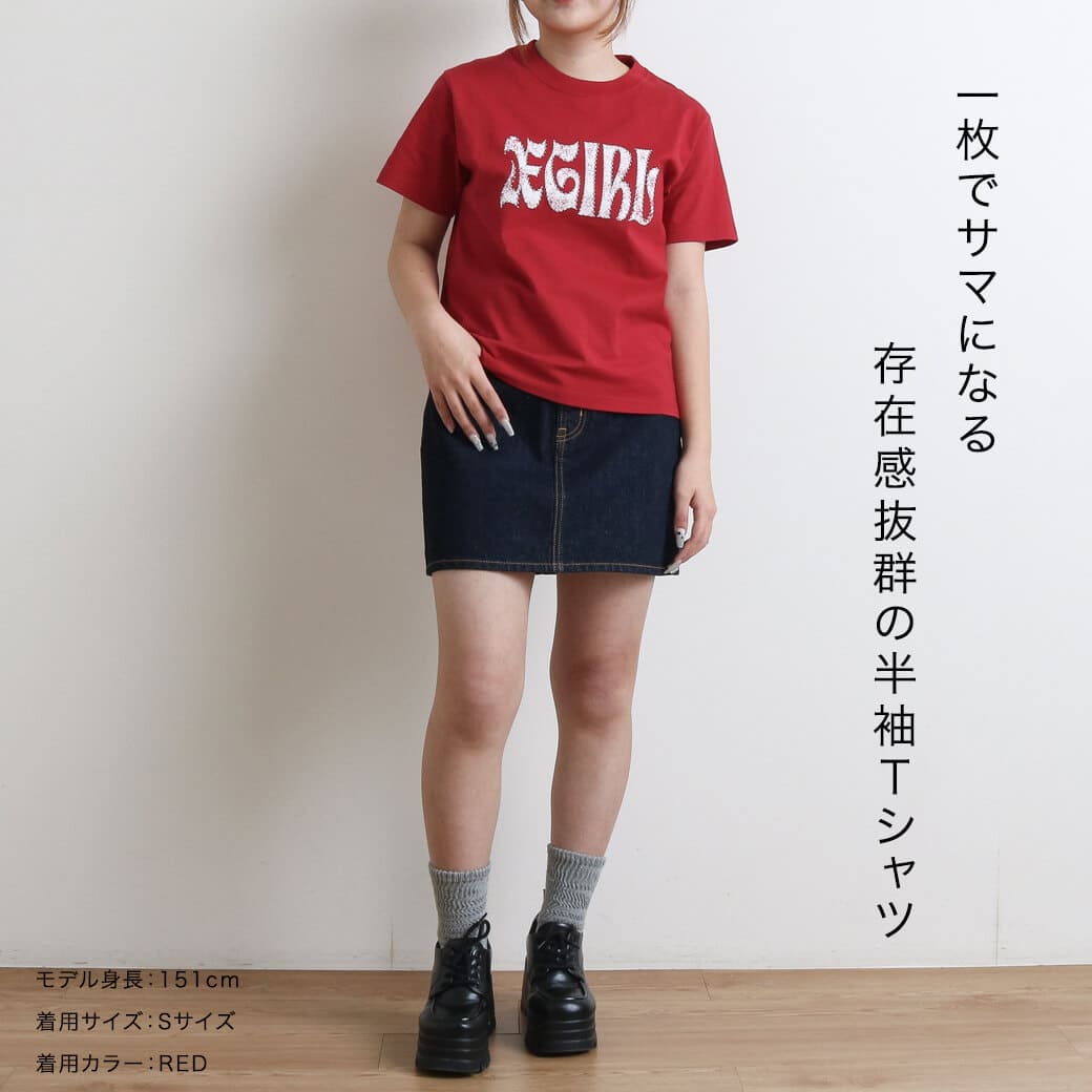 X-girl エックスガール スタディドロゴショートスリーブTシャツ｜BORN