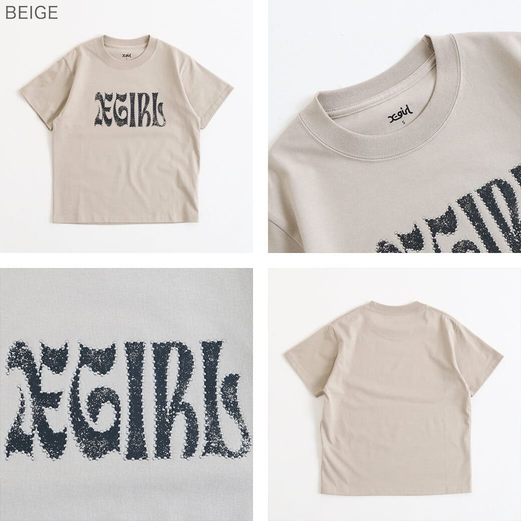 X-girl エックスガール スタディドロゴショートスリーブTシャツ｜BORN